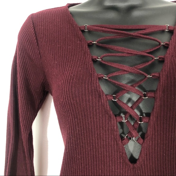 Forever 21 Plum Bodycon Dress - Picture 3 of 6